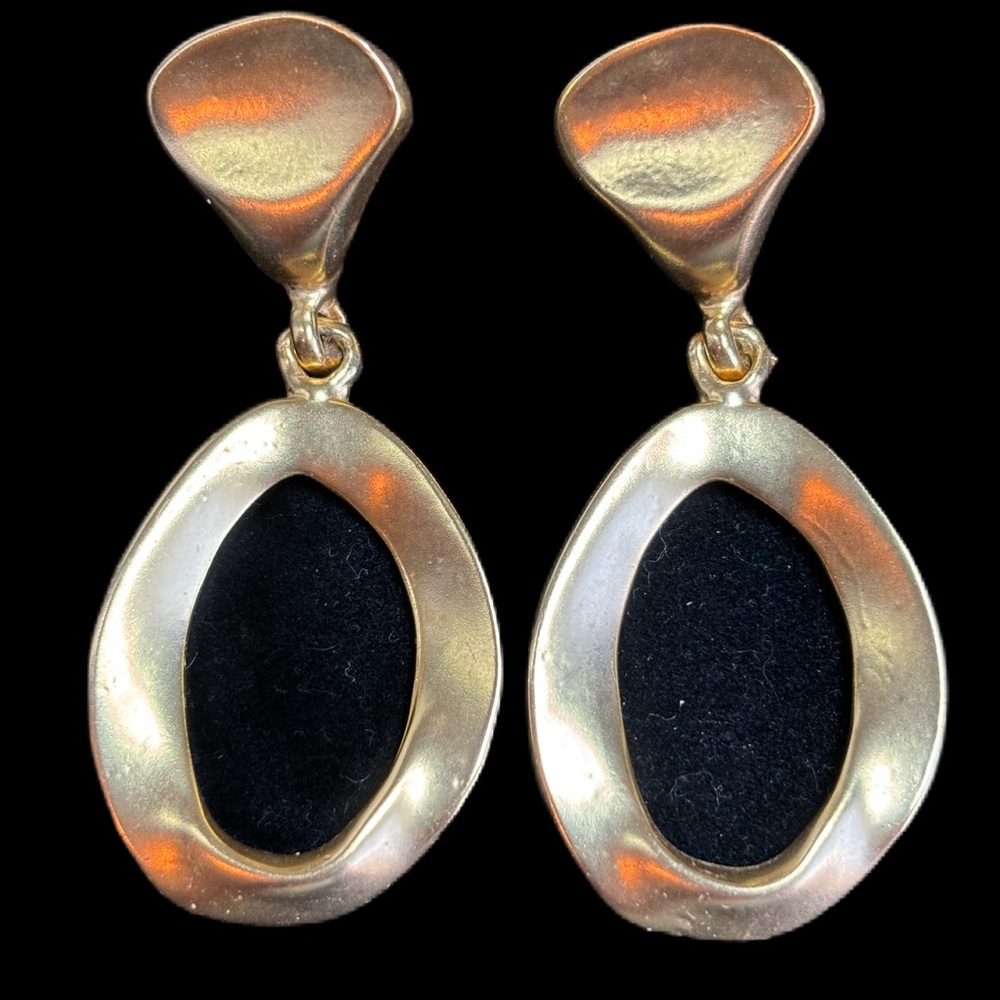Brushed Gold Earrings